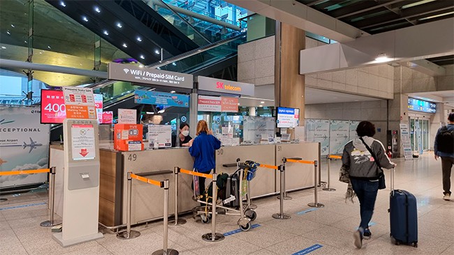 Korea Sim Card Pick Up Location at Incheon International Airport