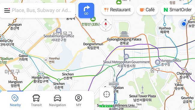 Naver Maps App Screenshot