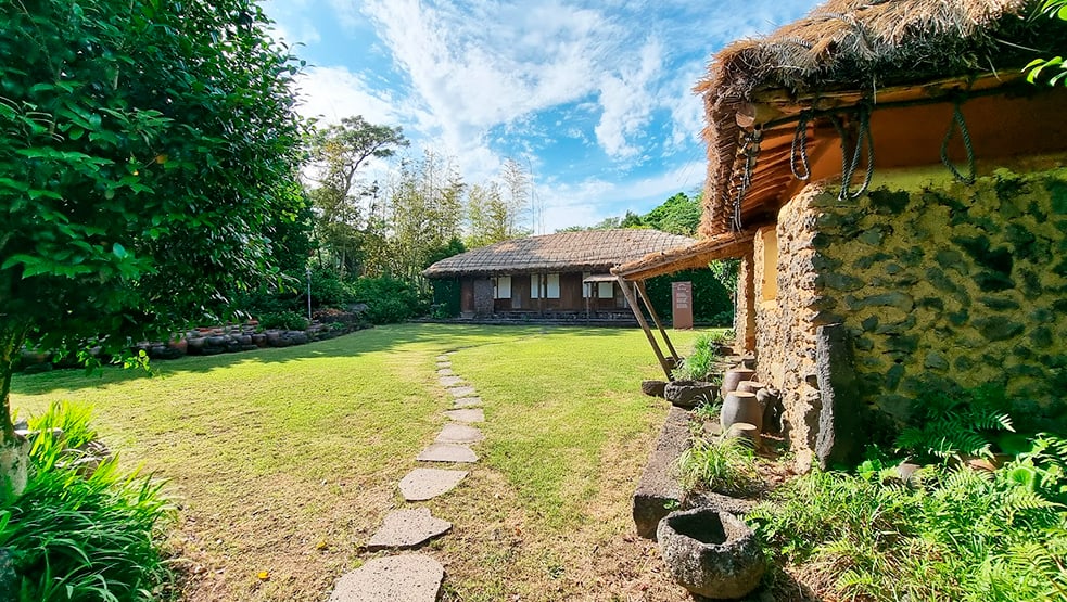 Old folk village house in Jeju Island South Korea